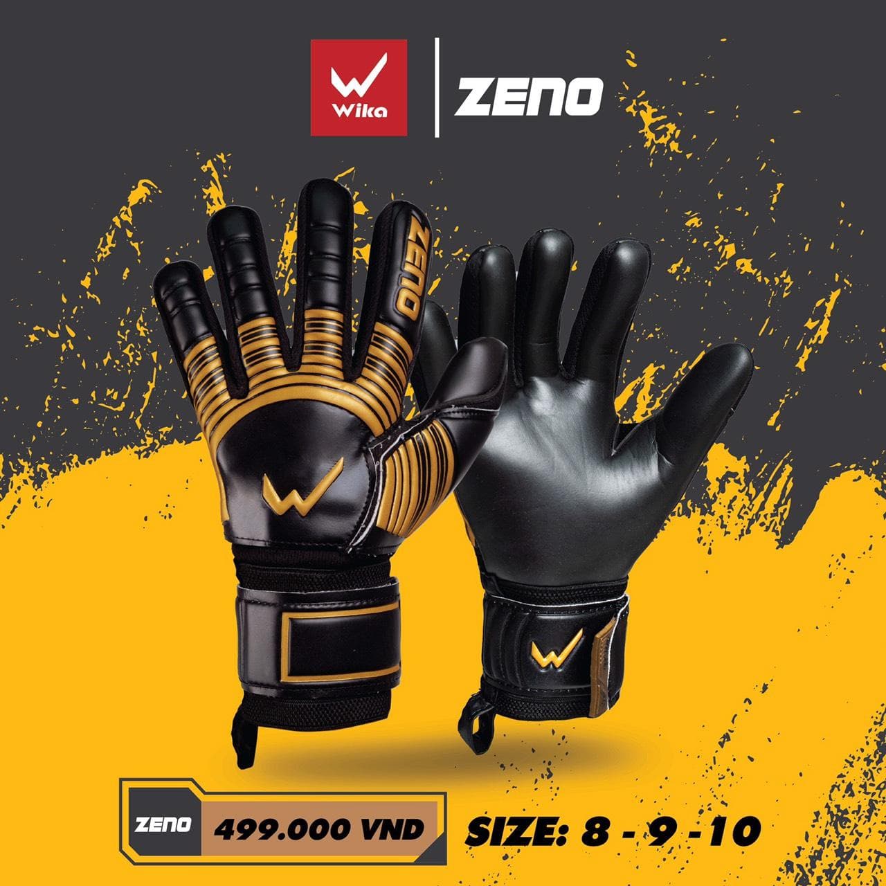 Găng Thủ Môn Wika Zeno  - Wika Zeno - Đen Vàng