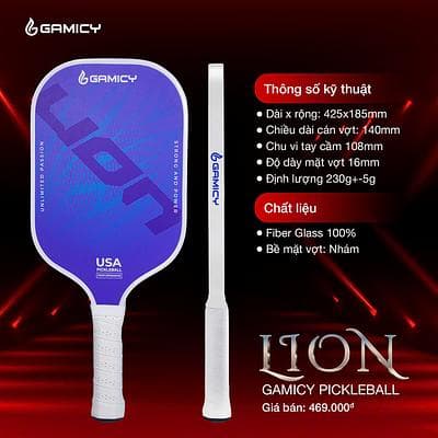 Vợt Pickleball Lion Gamicy  - Màu Trắng Xanh