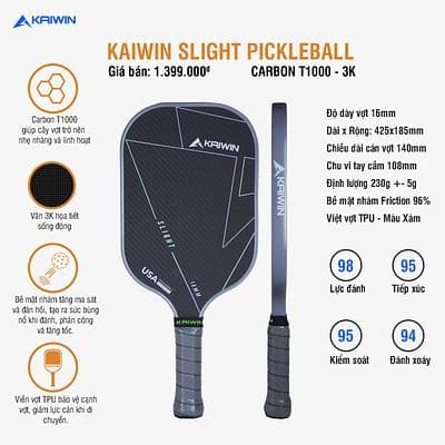Vợt Pickleball Slight T1000 - Màu Xám