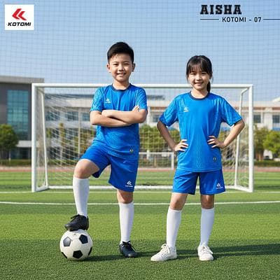 Quần Áo Bóng Đá KOTOMI - AISHA (KTM - 07) Trẻ Em - Màu Xanh Bích
