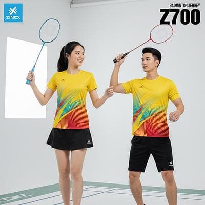 Áo Cầu Lông, Bóng Chuyền, Pickleball Zinex - Z700 (Nữ) - Màu Vàng