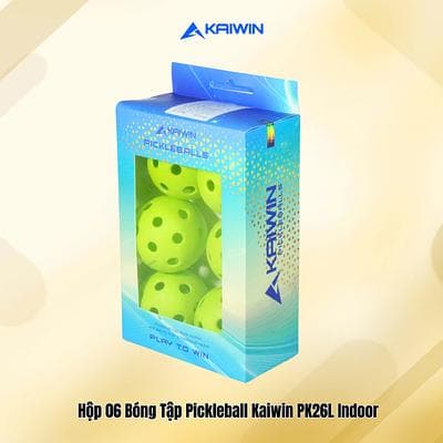 Hộp 6 Bóng Tập Luyện  Pickleball Kaiwin 40 Lỗ - Màu Xanh Chuối