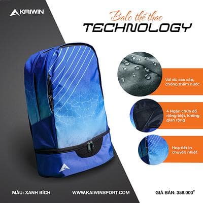 Balo Kaiwin Technology - 48x35x14cm - Màu Xanh Bích