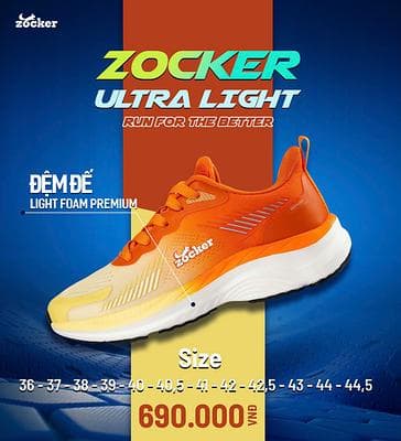 GIÀY CHẠY ZOCKER ZCB ULTRA LIGHT