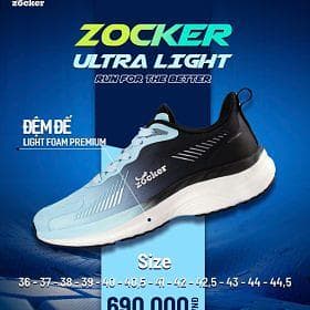 GIÀY CHẠY ZOCKER ZCB ULTRA LIGHT - Xanh Mint