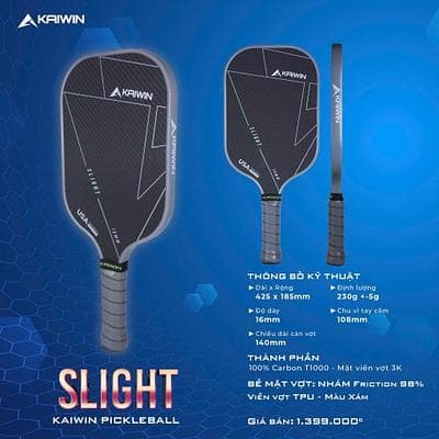 VỢT PICKLEBALL KAIWIN SLIGHT T1000 16MM - Xám