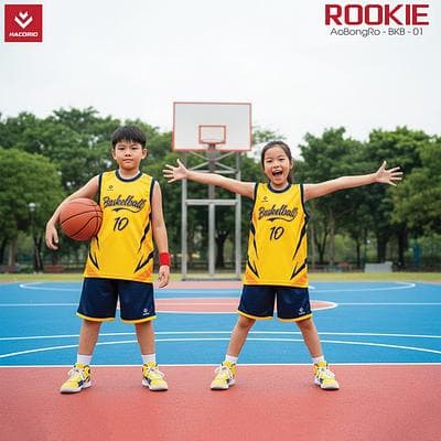 Quần Áo Bóng Rổ Trẻ Em HACORIO - ROOKIE (BKB - 01) - Màu Vàng