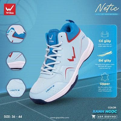 Giày thể thao Wika Netic - Xanh Ngọc 