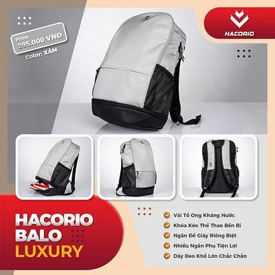 Balo HACORIO - Màu Ghi