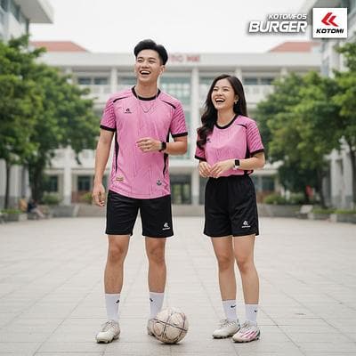 Quần Áo Bóng Đá KOTOMI  - BURGER (KTM - 05) - Màu Hồng