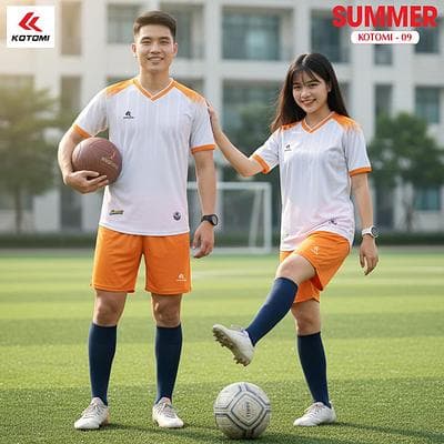 Quần Áo Bóng Đá KOTOMI - SUMMER (KTM - 09) - Màu Trắng