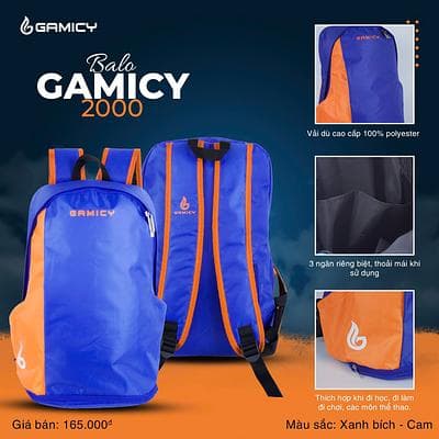 Balo Thể Thao Gamicy 2000 - Xanh Bích - Cam
