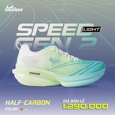 Giày Chạy Bộ Zocker Speed Light Gen 2 Half Carbon