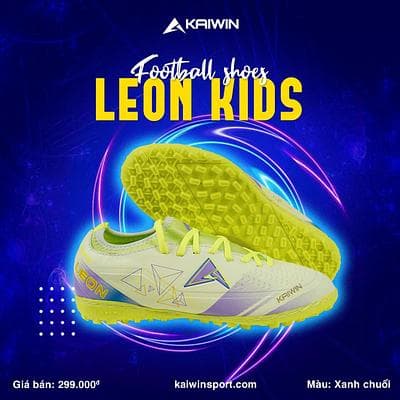 Giày Bóng Đá Kaiwin Leon KIDS - Xanh Chuối 