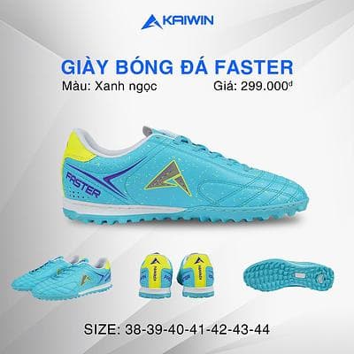 Giày Bóng Đá Kaiwin Faster - Xanh Ngọc