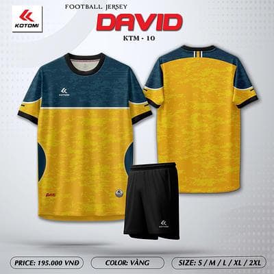 Quần Áo Bóng Đá KOTOMI - DAVID (KTM - 10) - Màu Vàng