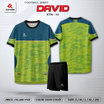 Quần Áo Bóng Đá KOTOMI - DAVID (KTM - 10) - Màu Xanh Chuối