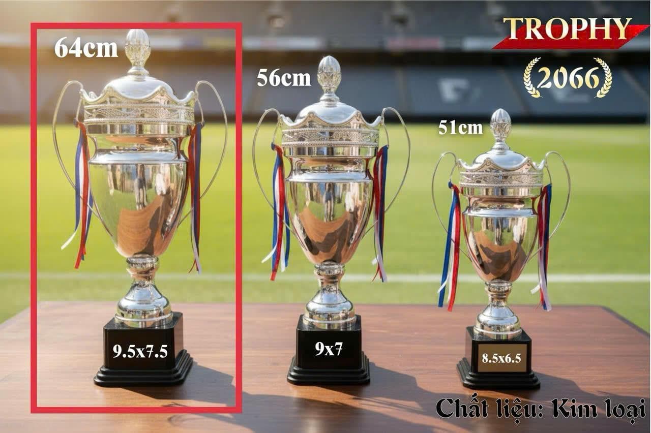 Cup Bóng Đá VT2066A Bạc- 64Cm - Cup VT2066A Bạc 64cm