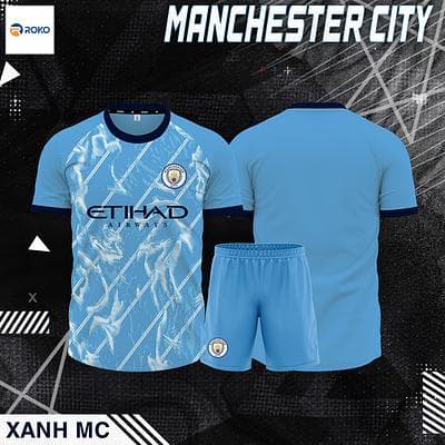 Quần Áo Bóng Đá CLB Man City Training - Training 03 - Màu Xanh MC