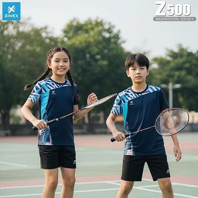 Áo Cầu Lông, Bóng Chuyền Zinex - Z500 (Trẻ em) - Tím Than