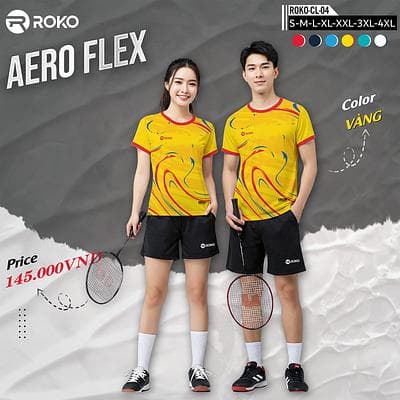 Áo Cầu Lông ROKO - AERO FLEX (CL - 04) - Nam - Vàng