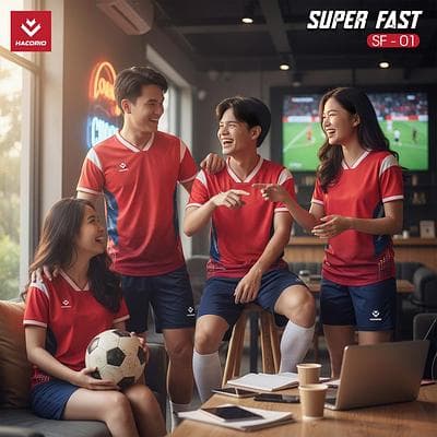 Quần Áo Bóng Đá HACORIO - Super Fast - 01 (SF - 01) - Đỏ