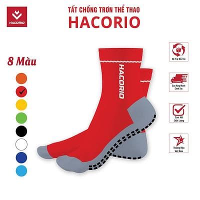 Tất Chống Trơn HACORIO - Màu Đỏ