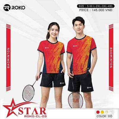 Áo Cầu Lông ROKO - STAR (CL - 03) - Nữ