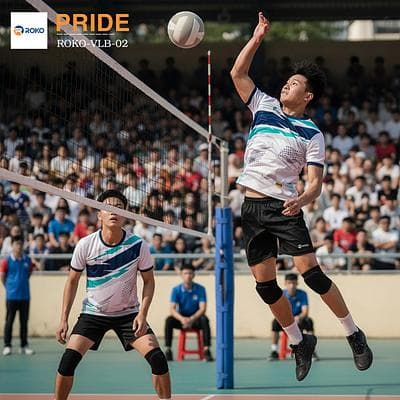 Quần Áo Bóng Chuyền ROKO - PRIDE - (VLB - 02) - Nam - Trắng