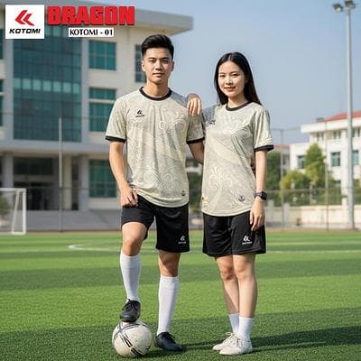 Quần Áo Bóng Đá KOTOMI - DRAGON (KTM - 01) - Kem