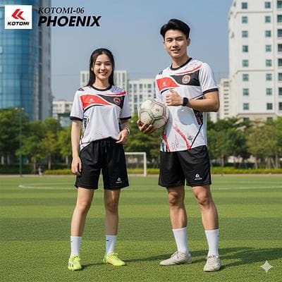 Quần Áo Bóng Đá KOTOMI - PHOENIX (KTM - 06) - Trắng