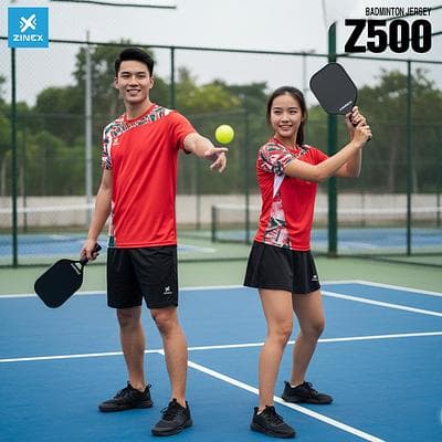 Áo Cầu Lông, Bóng Chuyền, Pickleball Zinex - Z500 (Nữ) - Đỏ