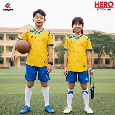 Quần Áo Bóng Đá KOTOMI - HERO (KTM - 08) Trẻ Em - Vàng