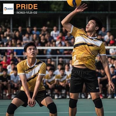 Quần Áo Bóng Chuyền ROKO - PRIDE - (VLB - 02) - Nam - Vàng Đồng