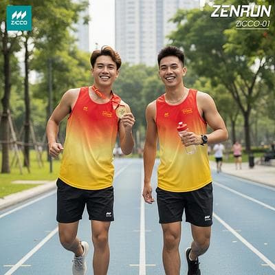 Áo Chạy Bộ Sát Nách ZICCO - ZENRUN (ZICCO - RZIC - 01) - Đỏ