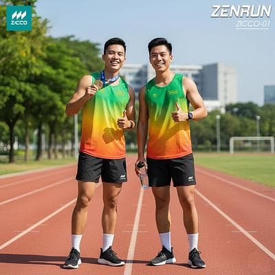 Áo Chạy Bộ Sát Nách ZICCO - ZENRUN (ZICCO - RZIC - 01) - Xanh Két