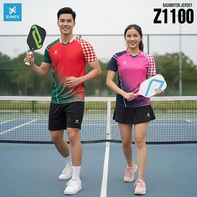Áo Cầu Lông, Bóng Chuyền, Pickleball Zinex - Z1100 (Nữ) - Tím Than