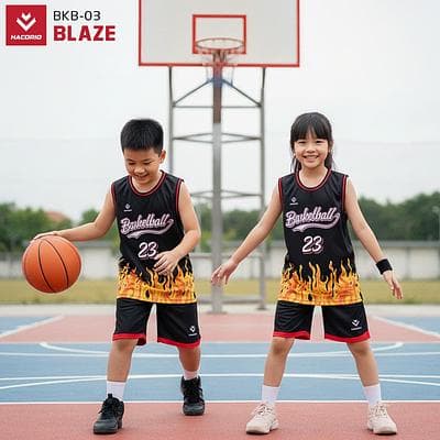 Quần Áo Bóng Rổ Trẻ Em HACORIO - BLAZE (BKB - 03) - Đen Vàng