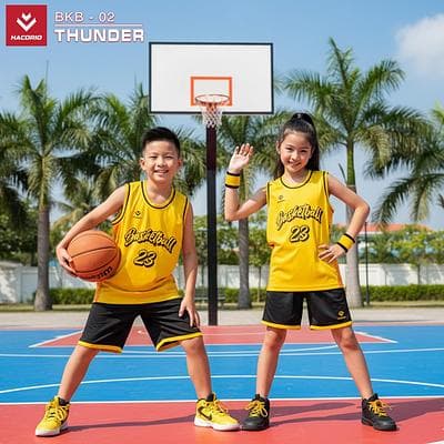 Quần Áo Bóng Rổ Trẻ Em HACORIO - THUNDER (BKB - 02) - Vàng