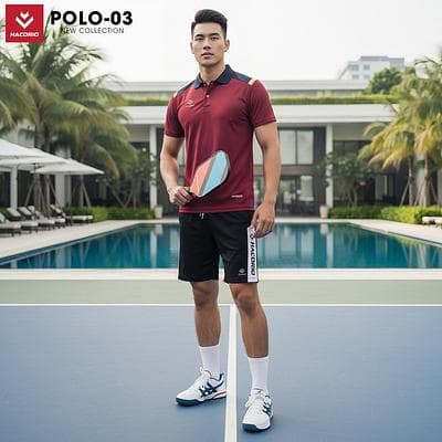 Áo Polo Thể Thao HACORIO (Polo - 03) - Đỏ Đô