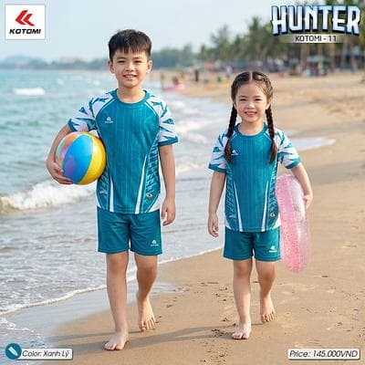 Quần Áo Bóng Đá KOTOMI - HUNTER Trẻ Em  (KTM-11) - Xanh Lý