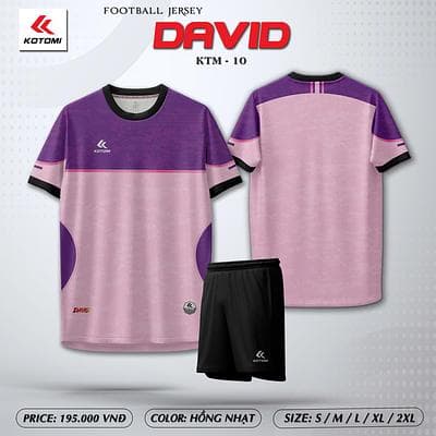 Quần Áo Bóng Đá KOTOMI - DAVID (KTM - 10) - Hồng Nhạt
