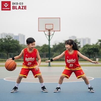 Quần Áo Bóng Rổ Trẻ Em HACORIO - BLAZE (BKB - 03) - Đỏ
