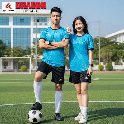 Quần Áo Bóng Đá KOTOMI - DRAGON (KTM - 01) - Xanh Ya