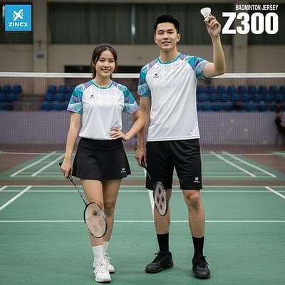 Áo Cầu Lông, Bóng Chuyền, Pickleball Zinex - Z300 (Nữ) - Trắng