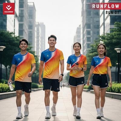 Áo Chạy Bộ HACORIO - RUNFLOW (HACORIO - RUN - 01 - NAM) - Cam