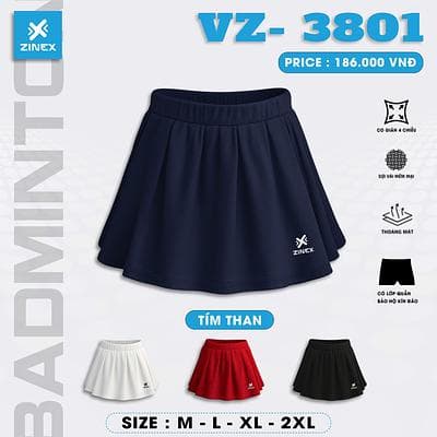 Chân Váy ZINEX- VZ - 3801 - Tím Than