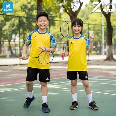 Áo Cầu Lông, Bóng Chuyền Zinex - Z300 (Trẻ em) - Vàng