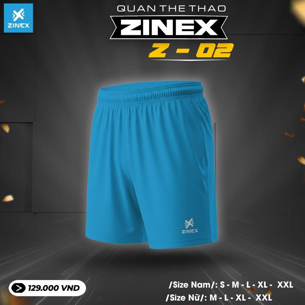 Quần Short Zinex - 02 (Z02 - Nam) - Màu Xanh Ya