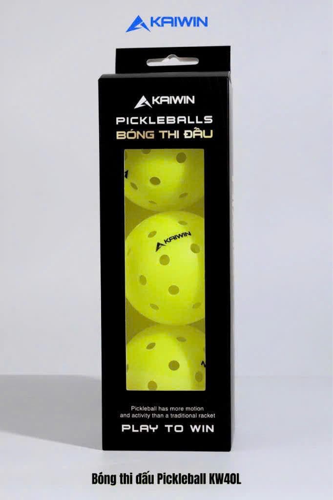 Hộp 3 Bóng Thi Đấu Pickleball Kaiwin - Màu Xanh Chuối